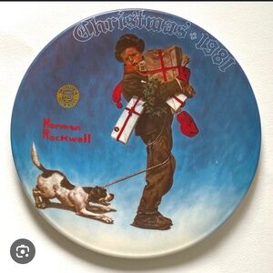 Norman Rockwell Collector Plate "Wrapped Up in Christmas" 1981 Rockwell Classic
